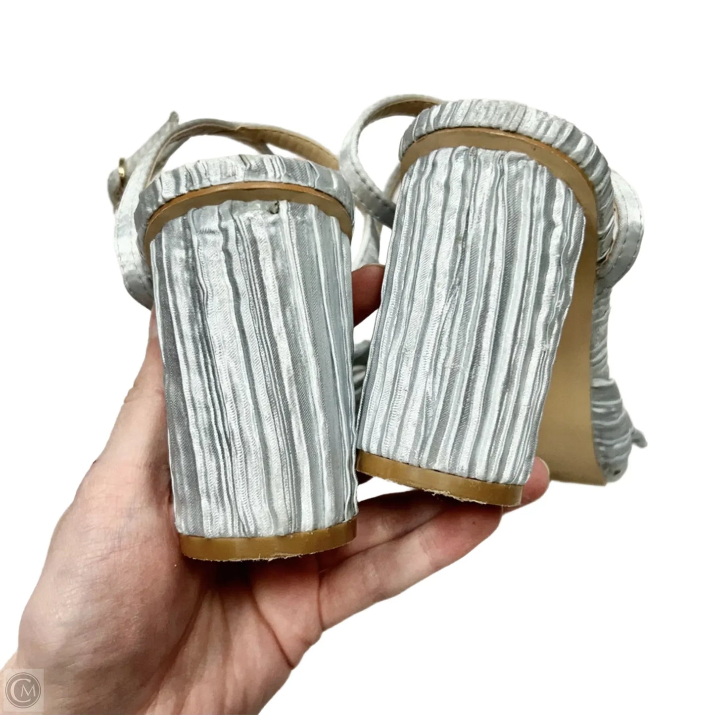 Sandals Heels Block By Athlefit In Blue, Size: 6