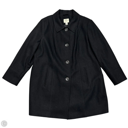 Coat Peacoat By St Johns Bay In Black, Size: 3x