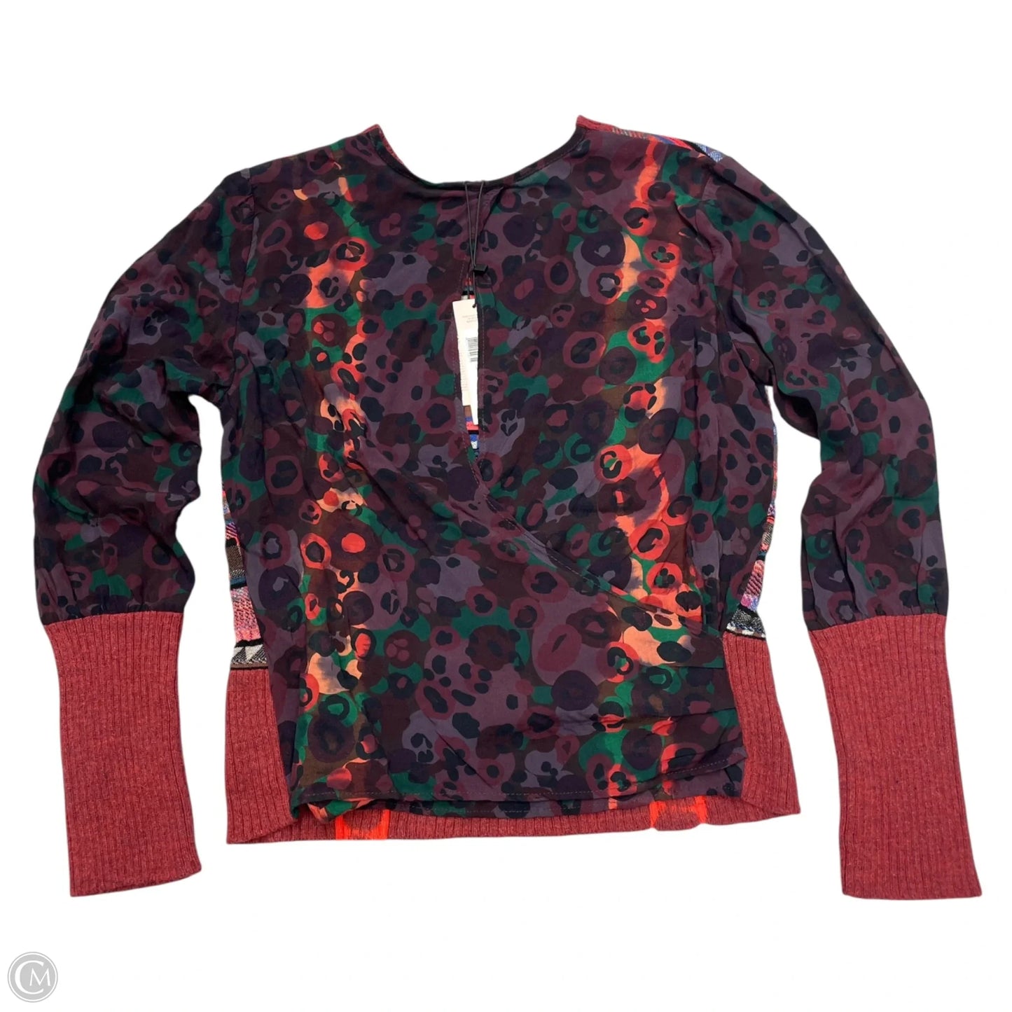 Top Long Sleeve By Aldomartins In Black & Red, Size: S