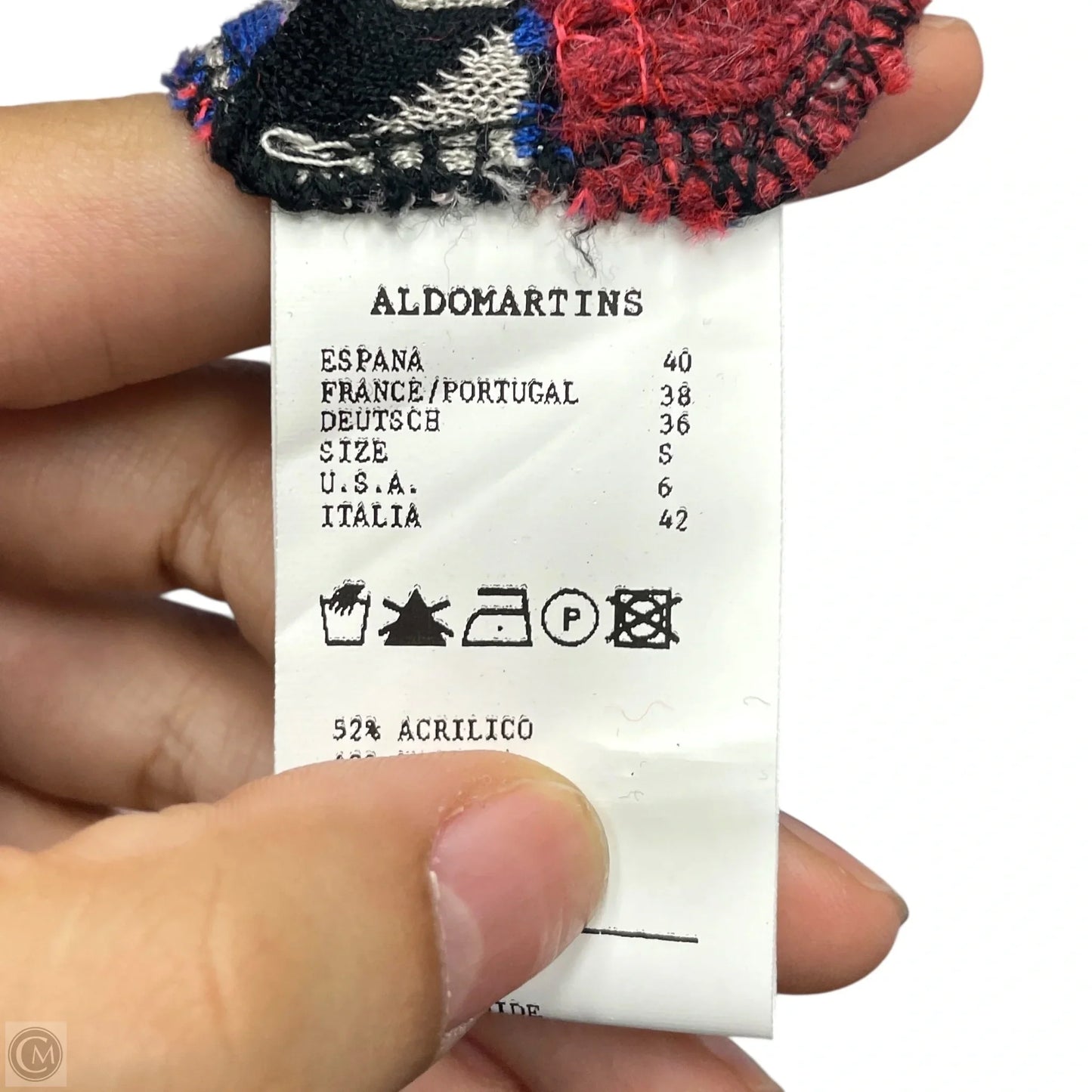 Top Long Sleeve By Aldomartins In Black & Red, Size: S