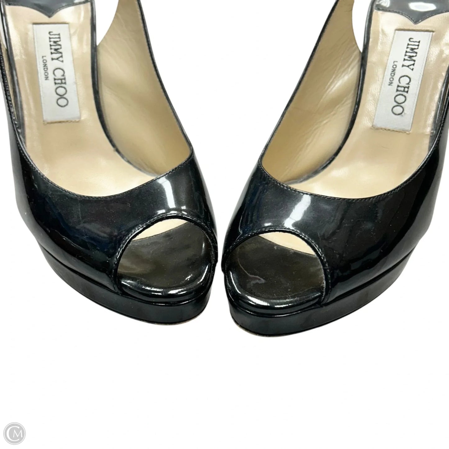 Shoes Luxury Designer By Jimmy Choo In Black, Size: 7.5