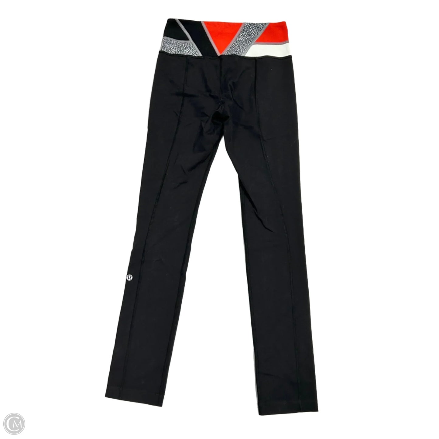 Athletic Leggings By Lululemon In Black & Red, Size: Xs