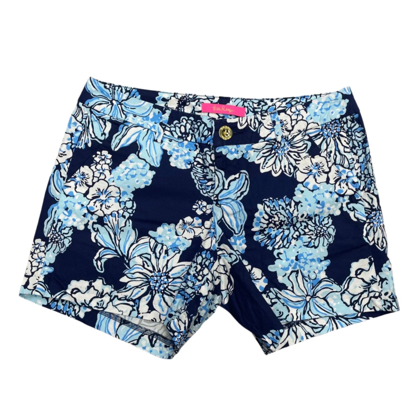 Shorts Designer By Lilly Pulitzer In Blue & White, Size: 0