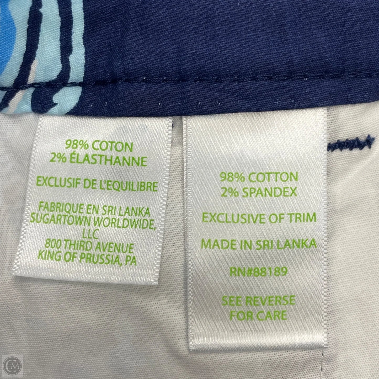 Shorts Designer By Lilly Pulitzer In Blue & White, Size: 0