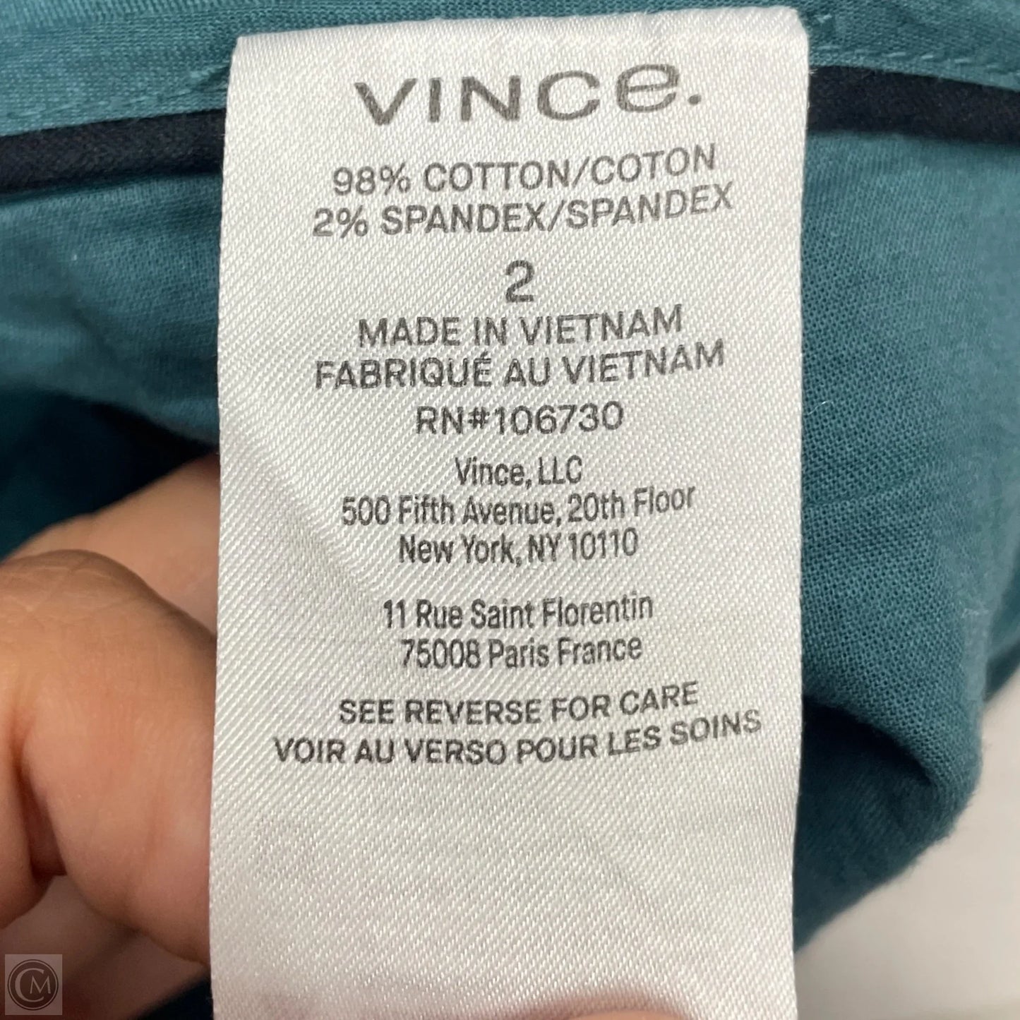 Shorts By Vince In Teal, Size: 2