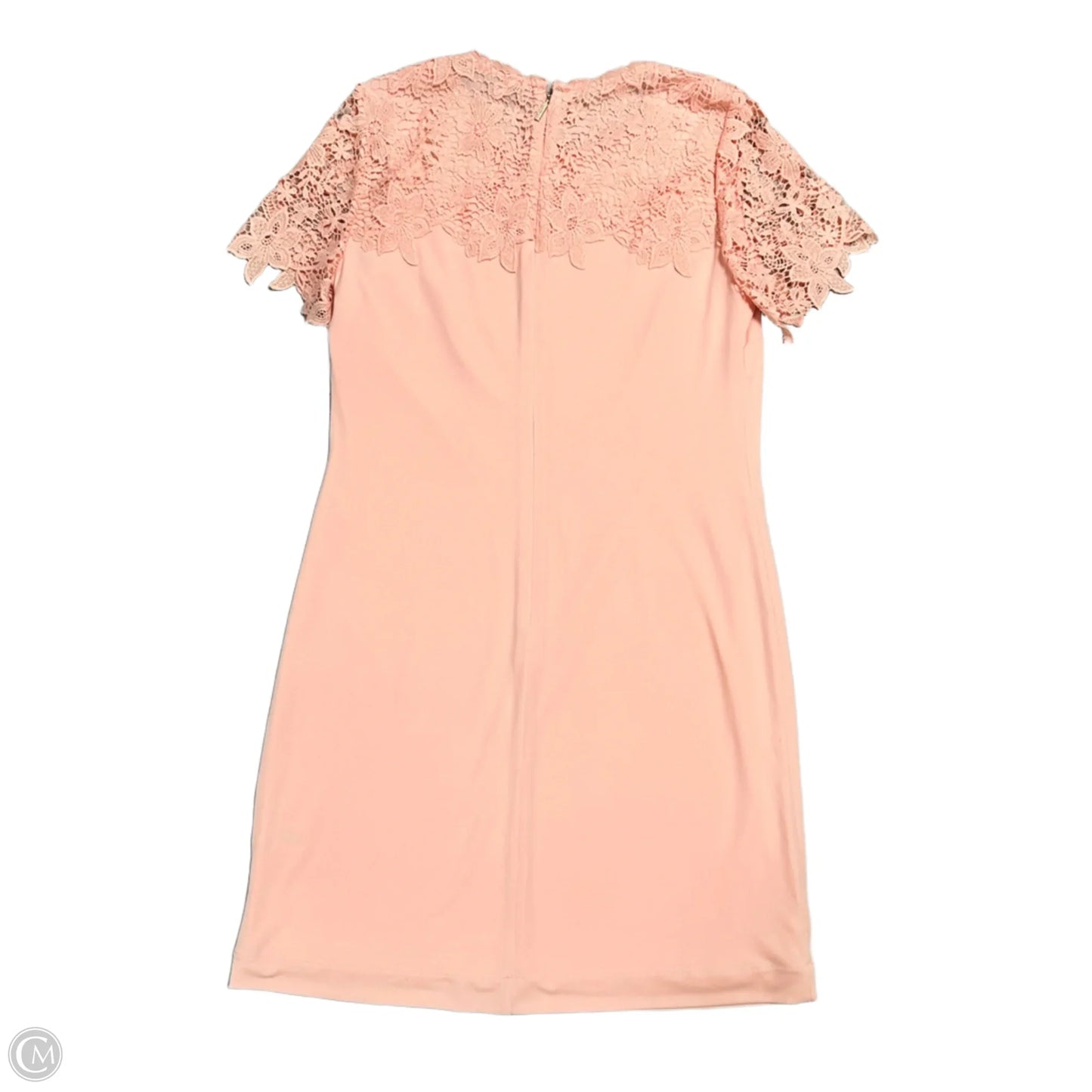 Dress Designer By Karl Lagerfeld In Peach, Size: S