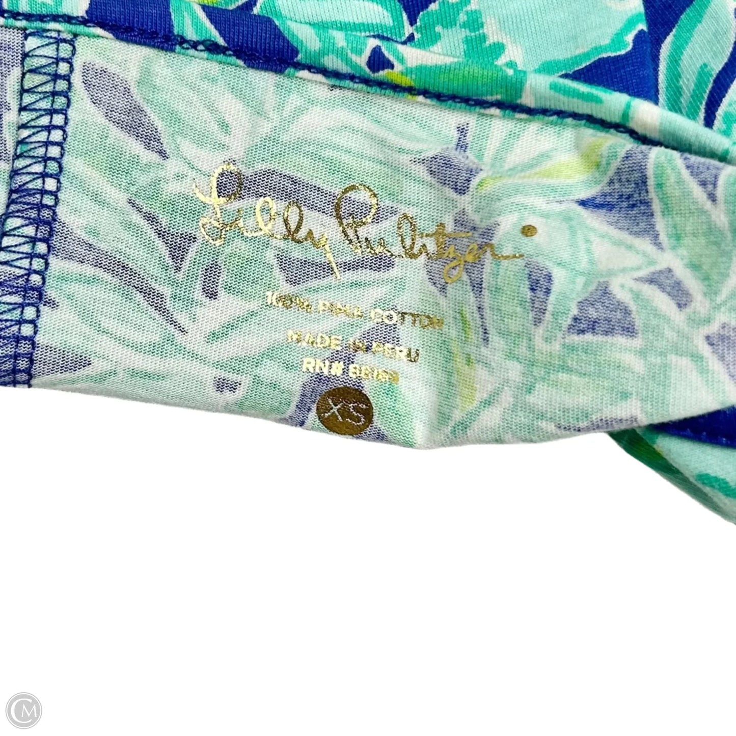 Dress Designer By Lilly Pulitzer In Blue & Green, Size: Xs