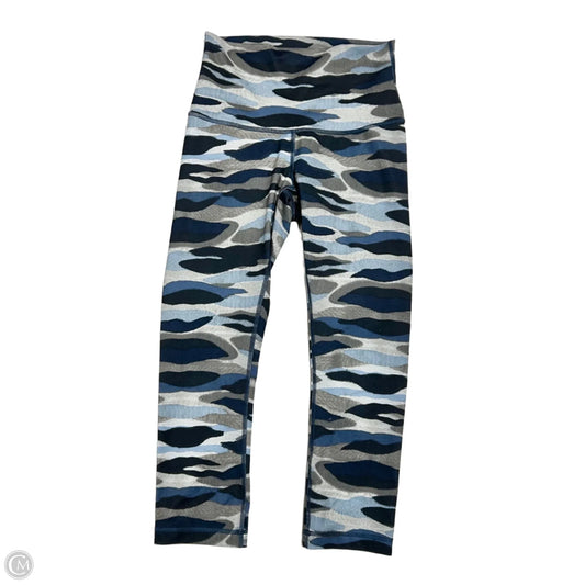 Athletic Leggings By Lululemon In Blue & Grey, Size: S