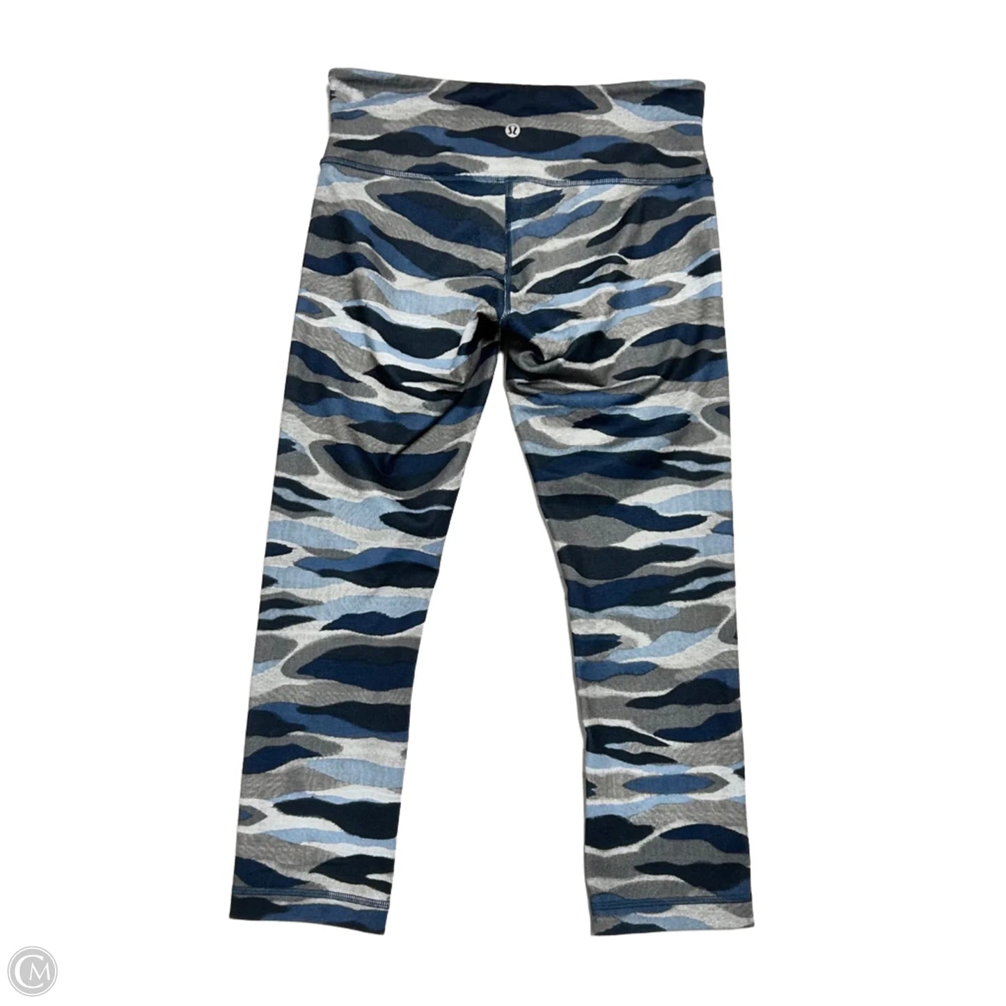 Athletic Leggings By Lululemon In Blue & Grey, Size: S