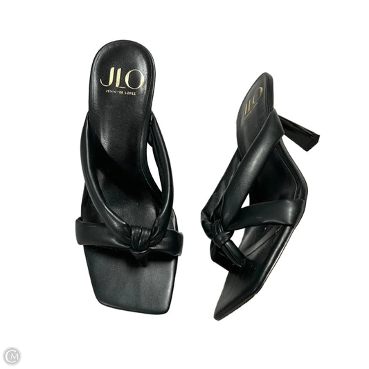 Sandals Heels Kitten By Jennifer Lopez In Black, Size: 7