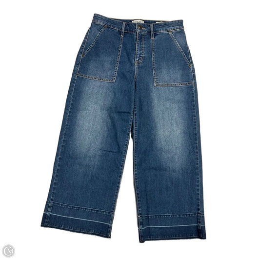 Jeans Wide Leg By Logo In Blue Denim, Size: 4