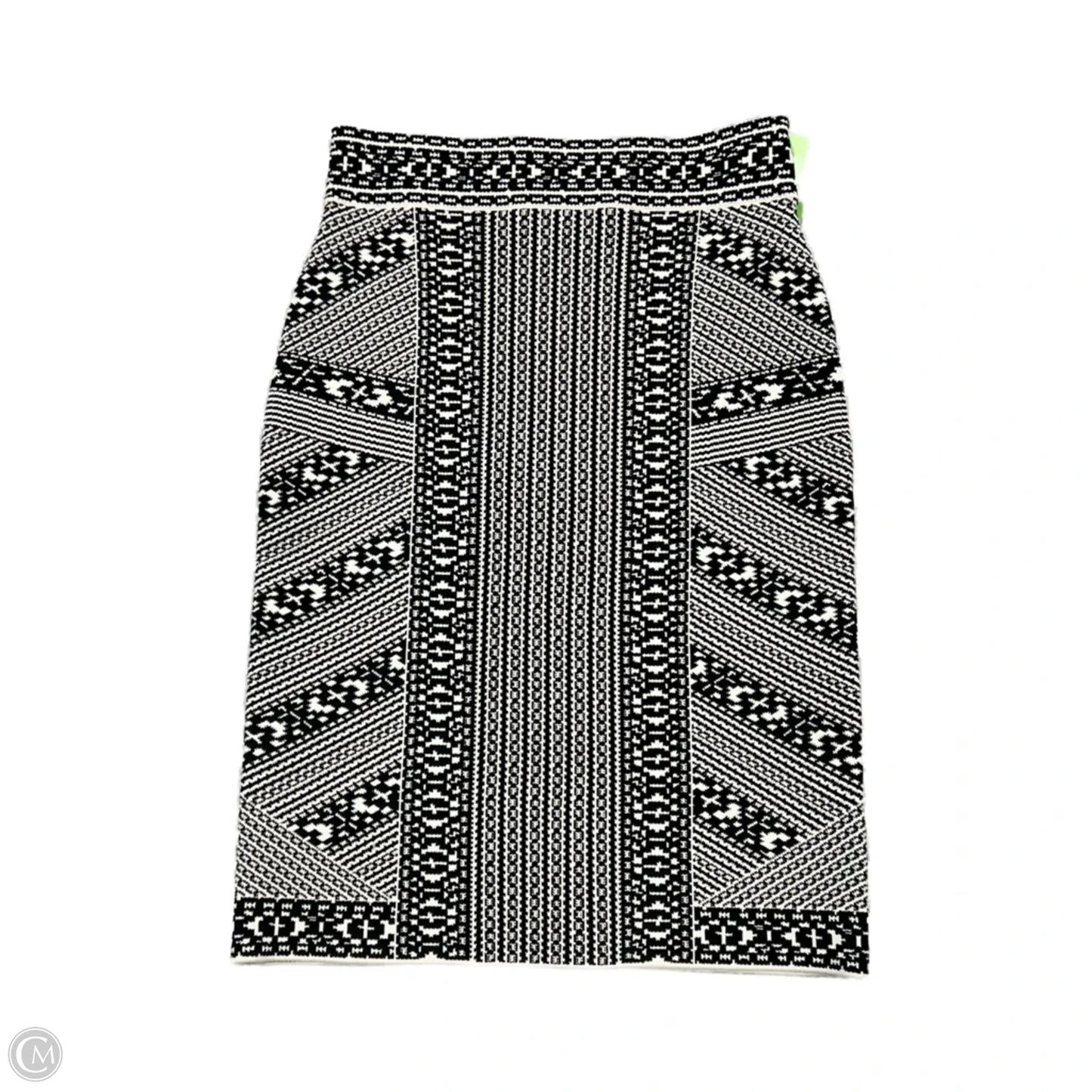 Skirt Midi By Bcbgmaxazria In Black & Cream, Size: Xs
