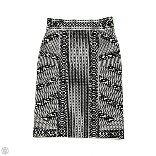 Skirt Midi By Bcbgmaxazria In Black & Cream, Size: Xs