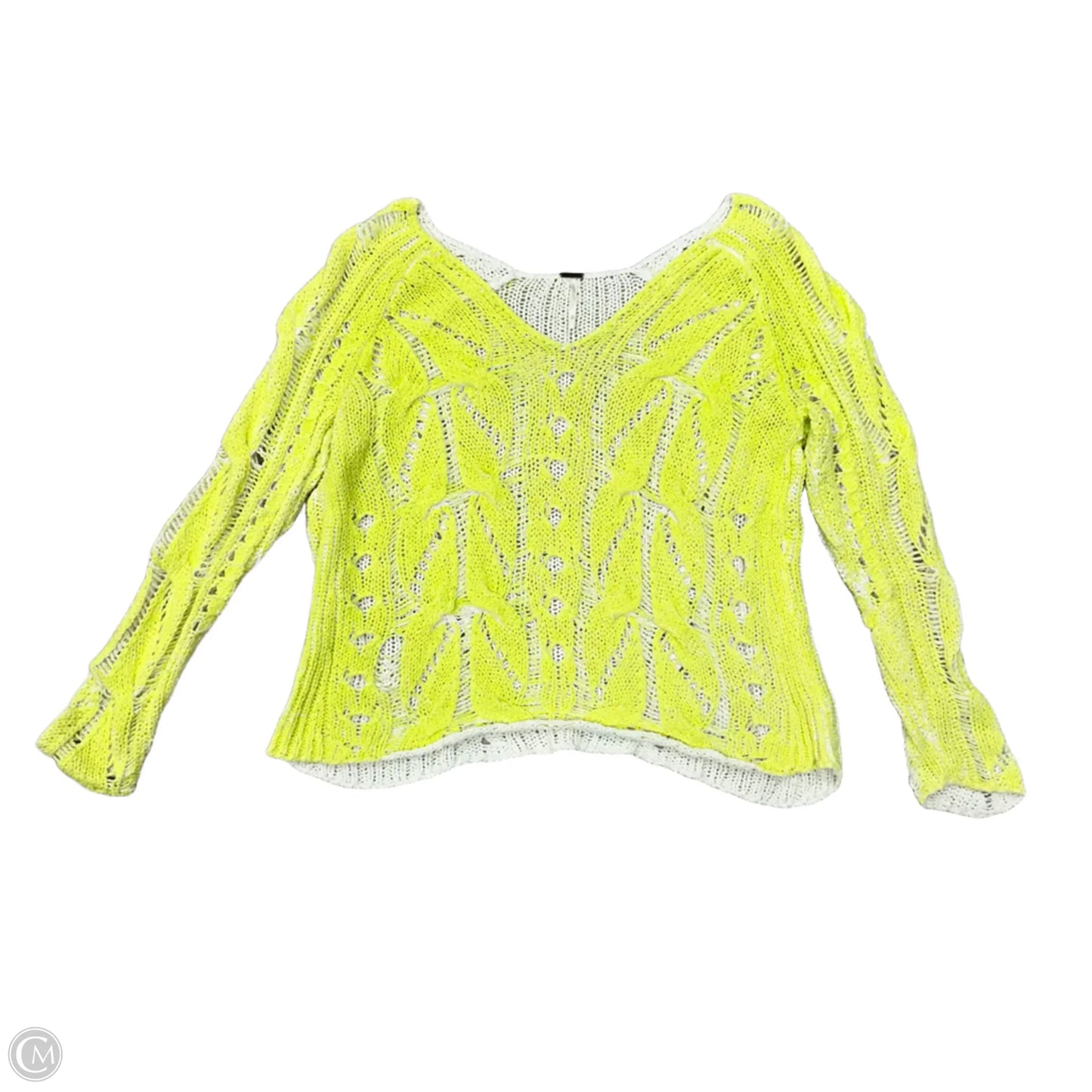 Sweater By Free People In Green & White, Size: S