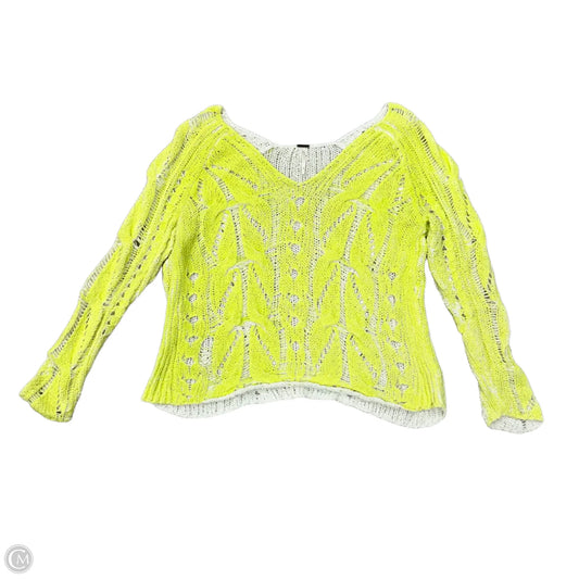 Sweater By Free People In Green & White, Size: S