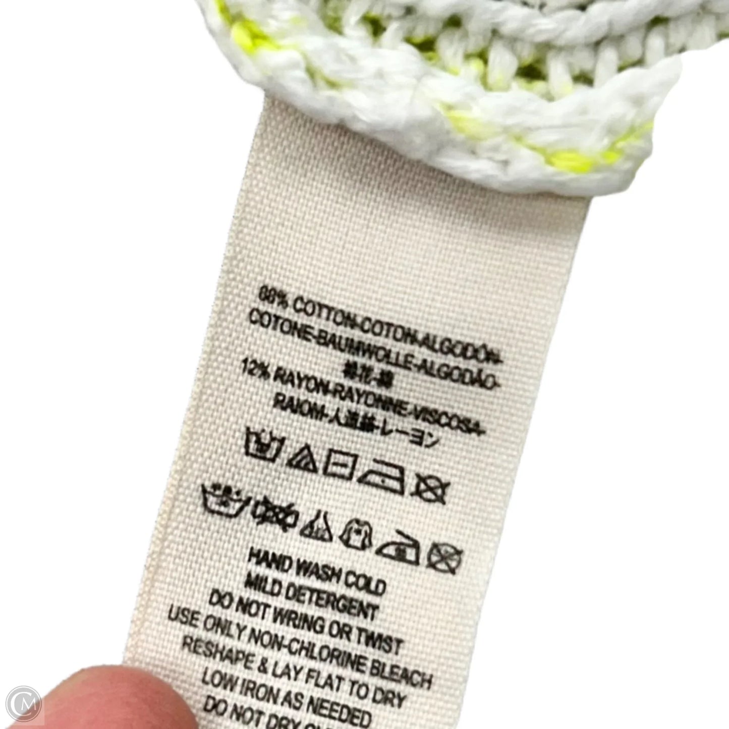 Sweater By Free People In Green & White, Size: S