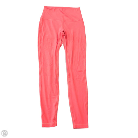 Athletic Leggings By Lululemon In Coral, Size: S