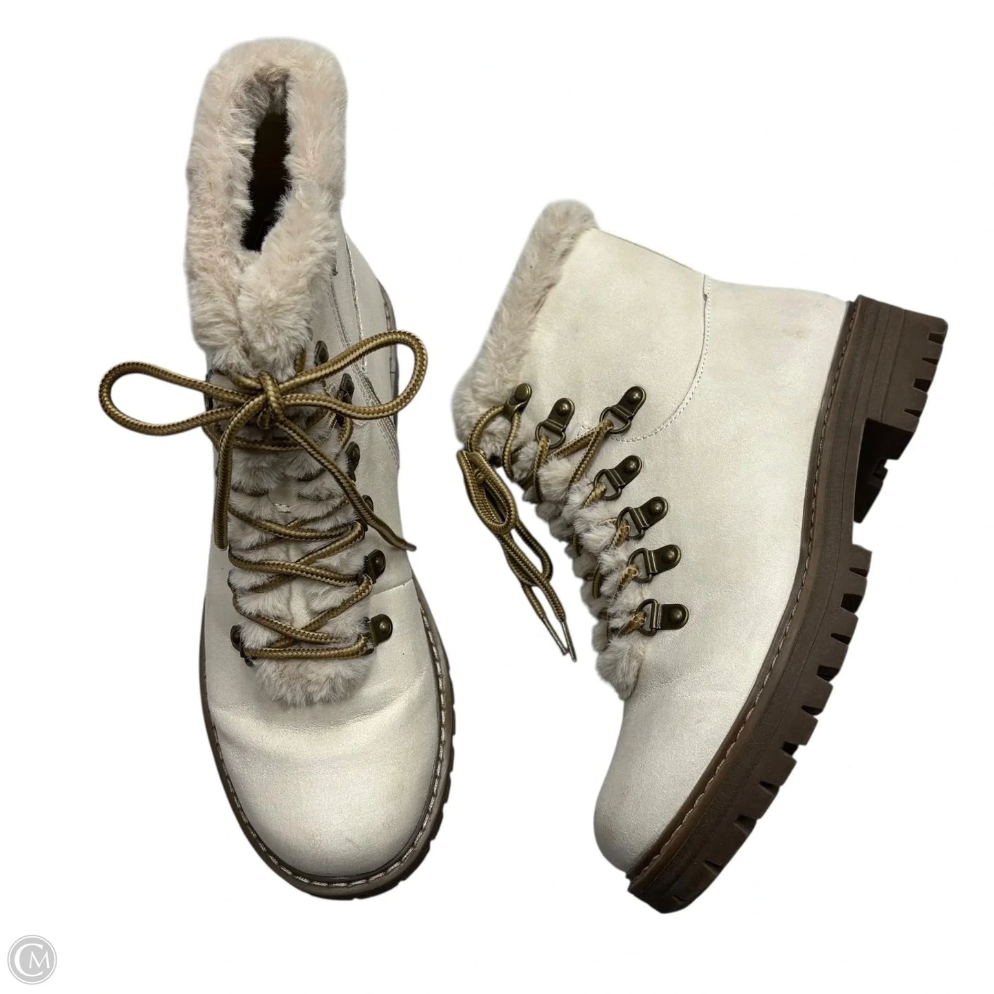 Boots Combat By White Mountain In Cream, Size: 7.5