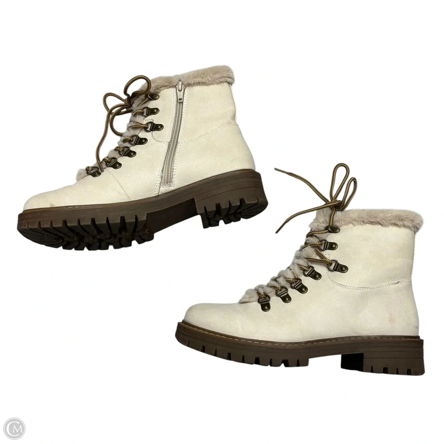 Boots Combat By White Mountain In Cream, Size: 7.5
