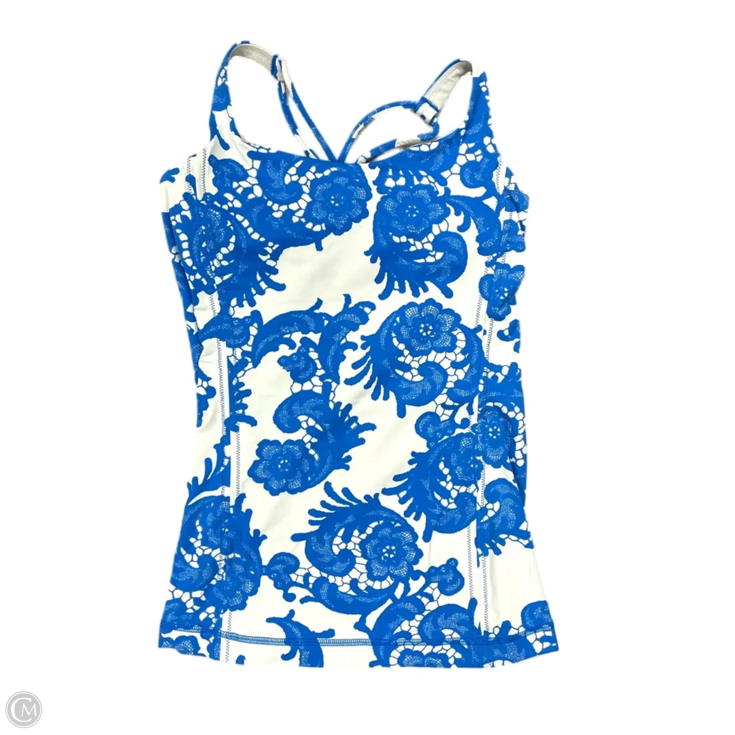 Athletic Tank Top By Lululemon In Blue & White, Size: S