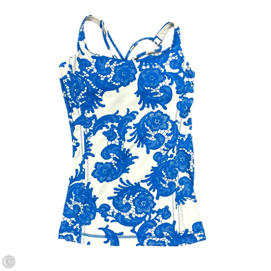 Athletic Tank Top By Lululemon In Blue & White, Size: S