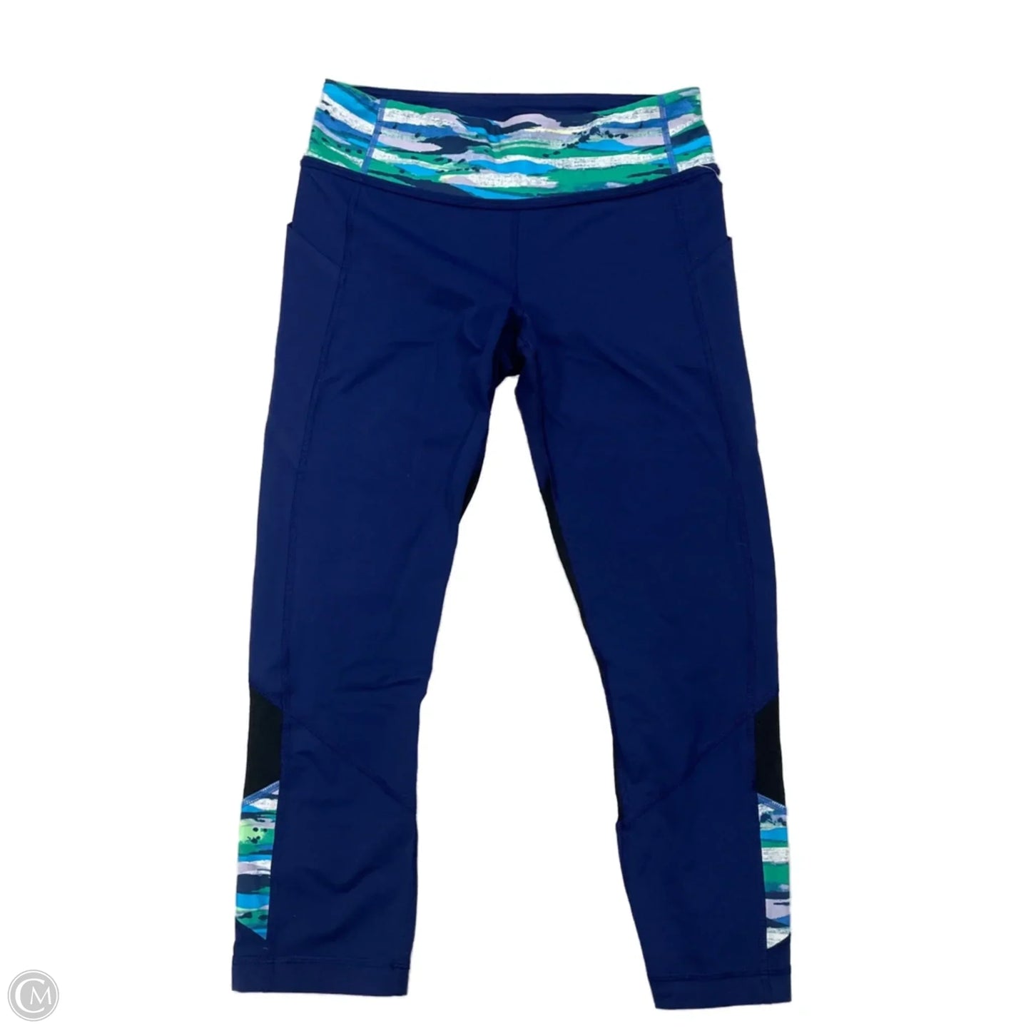 Athletic Leggings By Lululemon In Blue & Green, Size: S