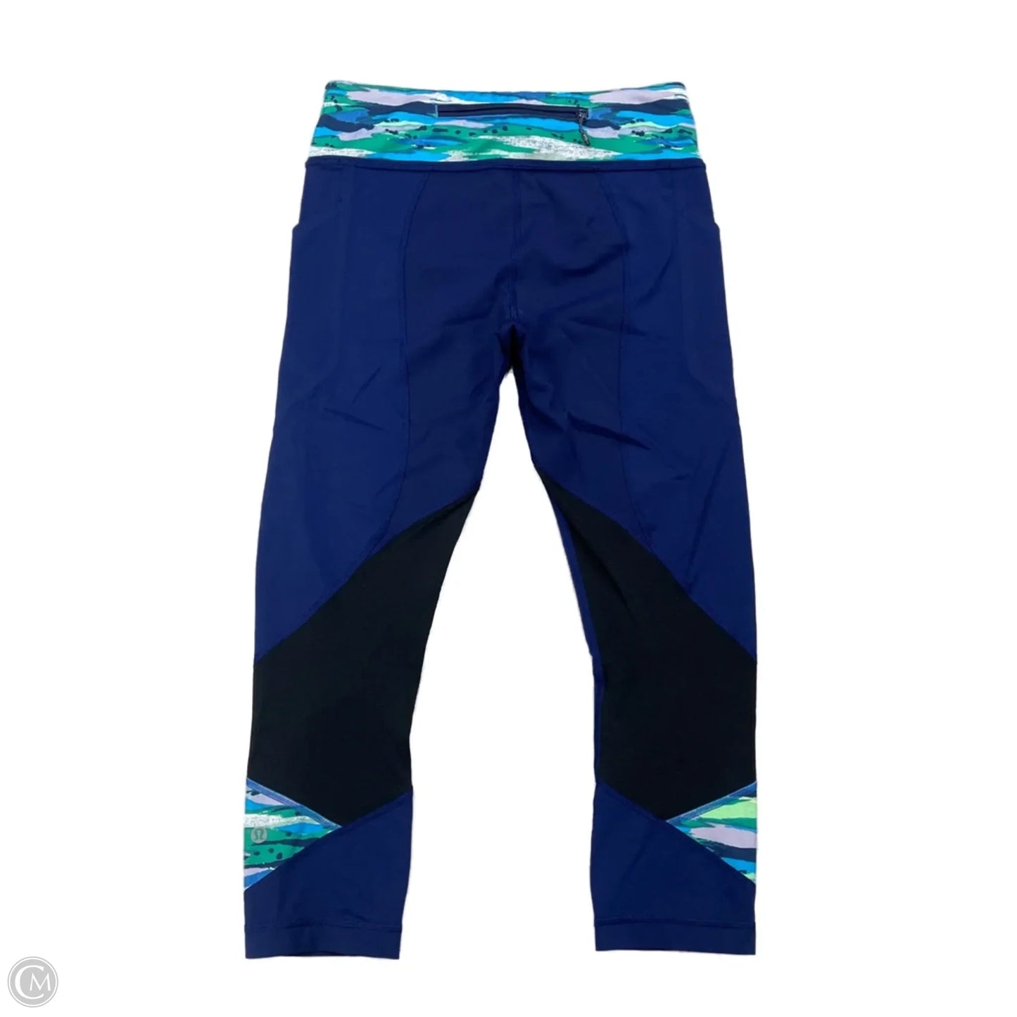 Athletic Leggings By Lululemon In Blue & Green, Size: S