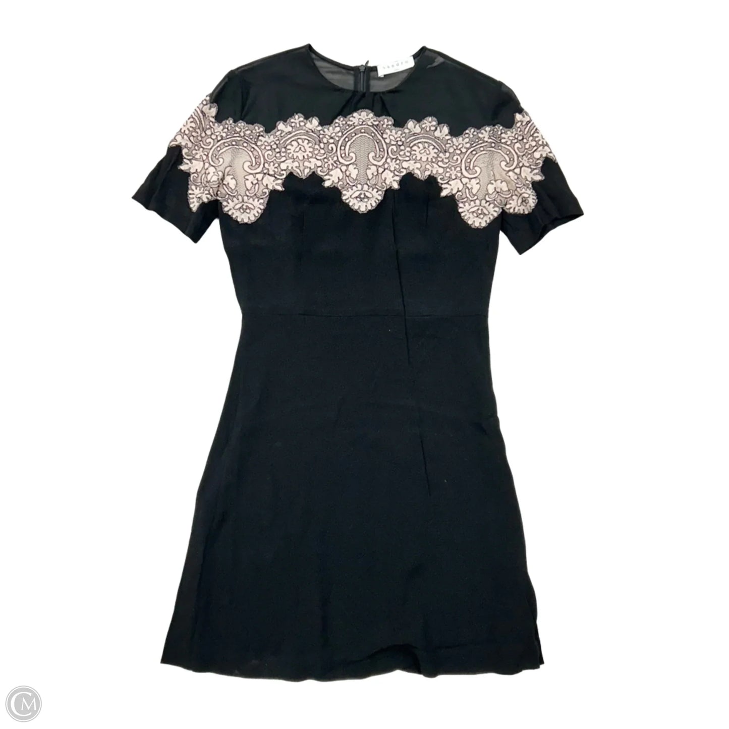 Dress Designer By Sandro In Black & Tan, Size: Xs