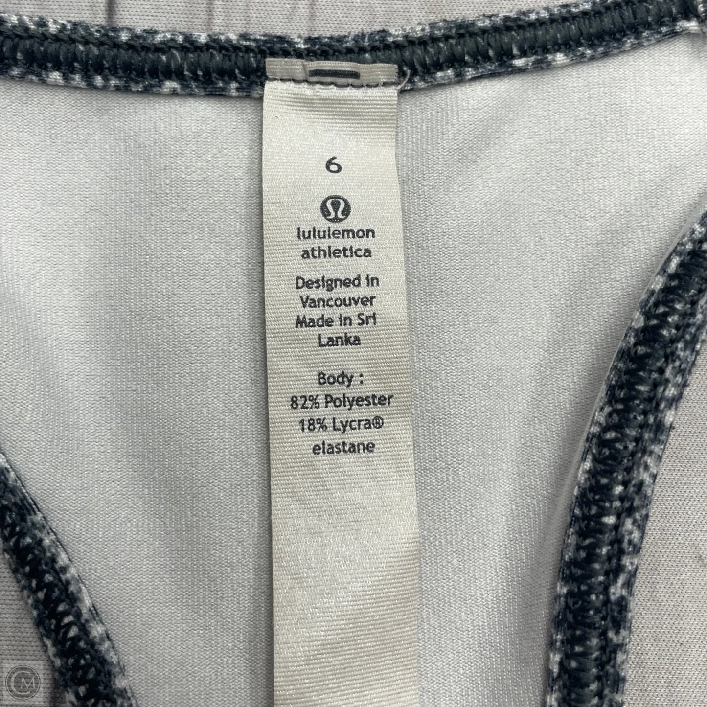 Athletic Tank Top By Lululemon In Grey, Size: S