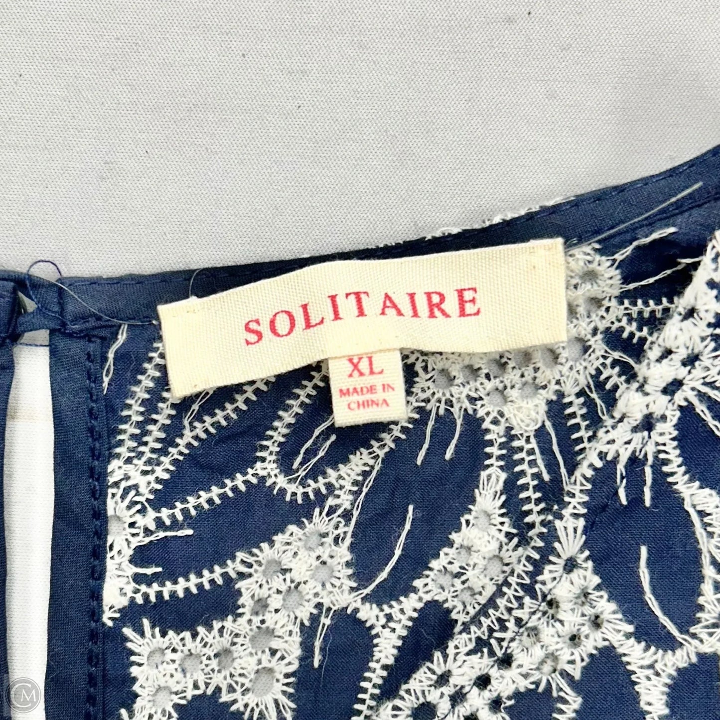 Top Short Sleeve By Solitaire In Navy, Size: Xl