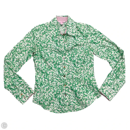 Top 3/4 Sleeve Designer By Lilly Pulitzer In Floral Print, Size: Xs