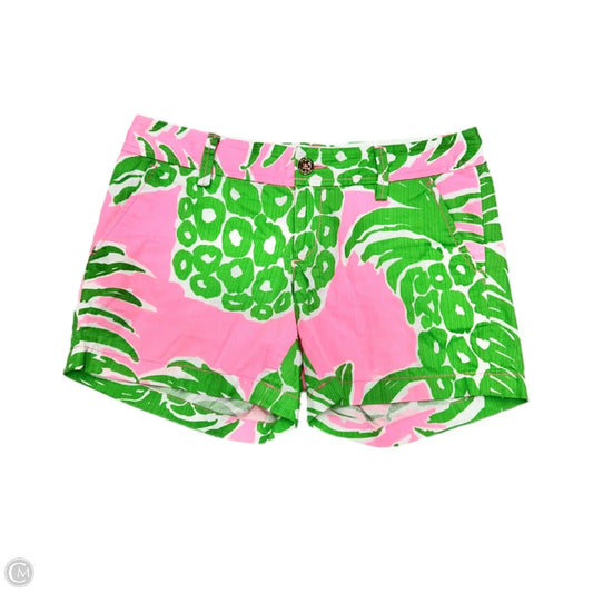Shorts Designer By Lilly Pulitzer In Green & Pink, Size: 4