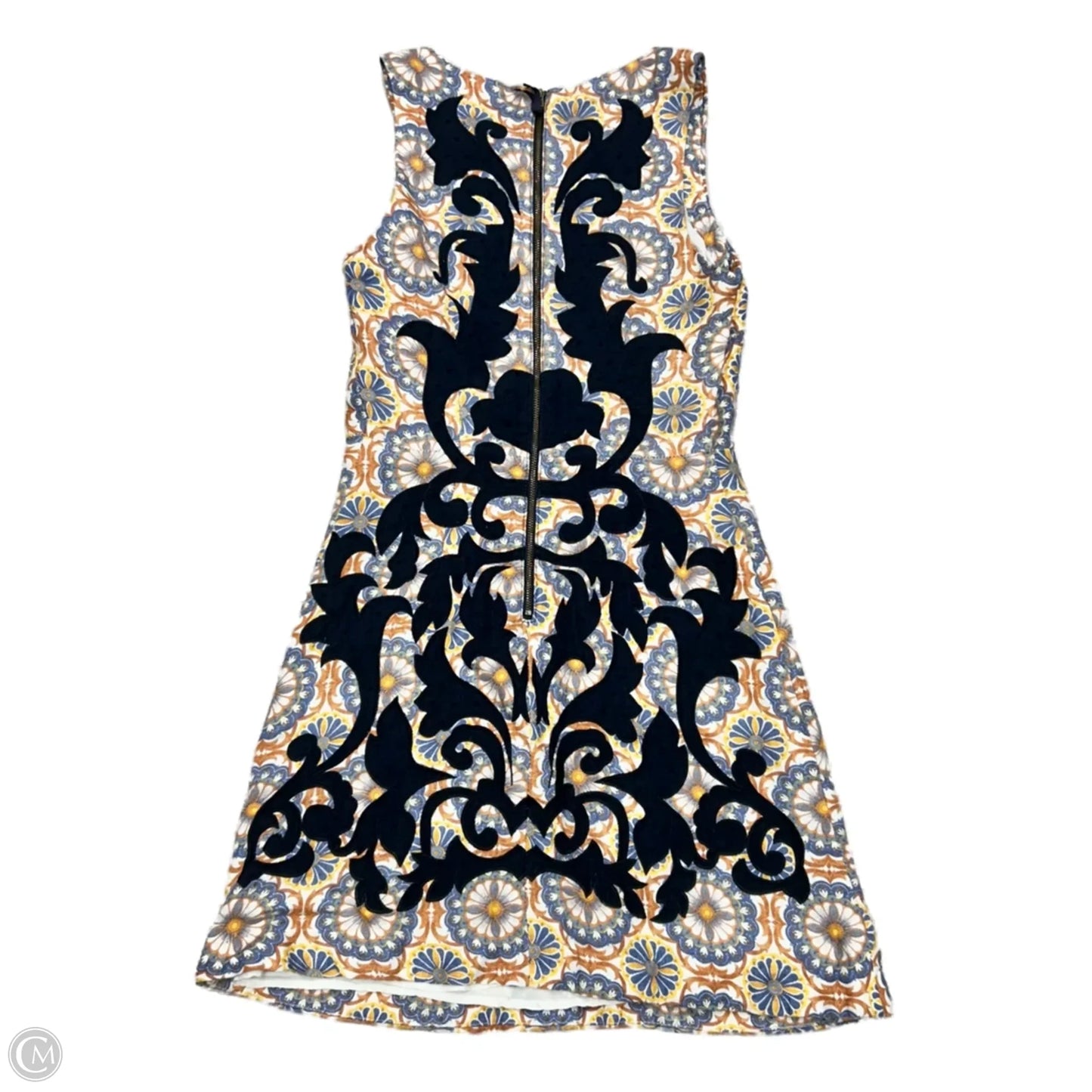 Dress Casual Short By Anthropologie In Blue & Orange, Size: Xs