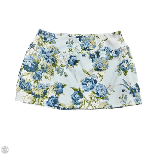Athletic Skort By Laura Ashley In Floral Print, Size: Xl