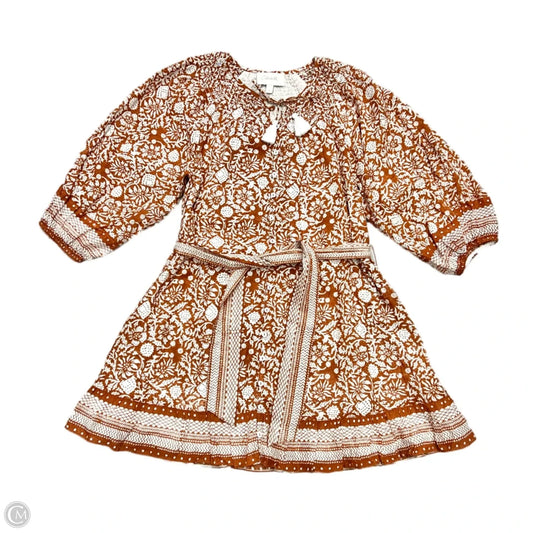 Dress Casual Short By Cleobella In Orange & White, Size: S