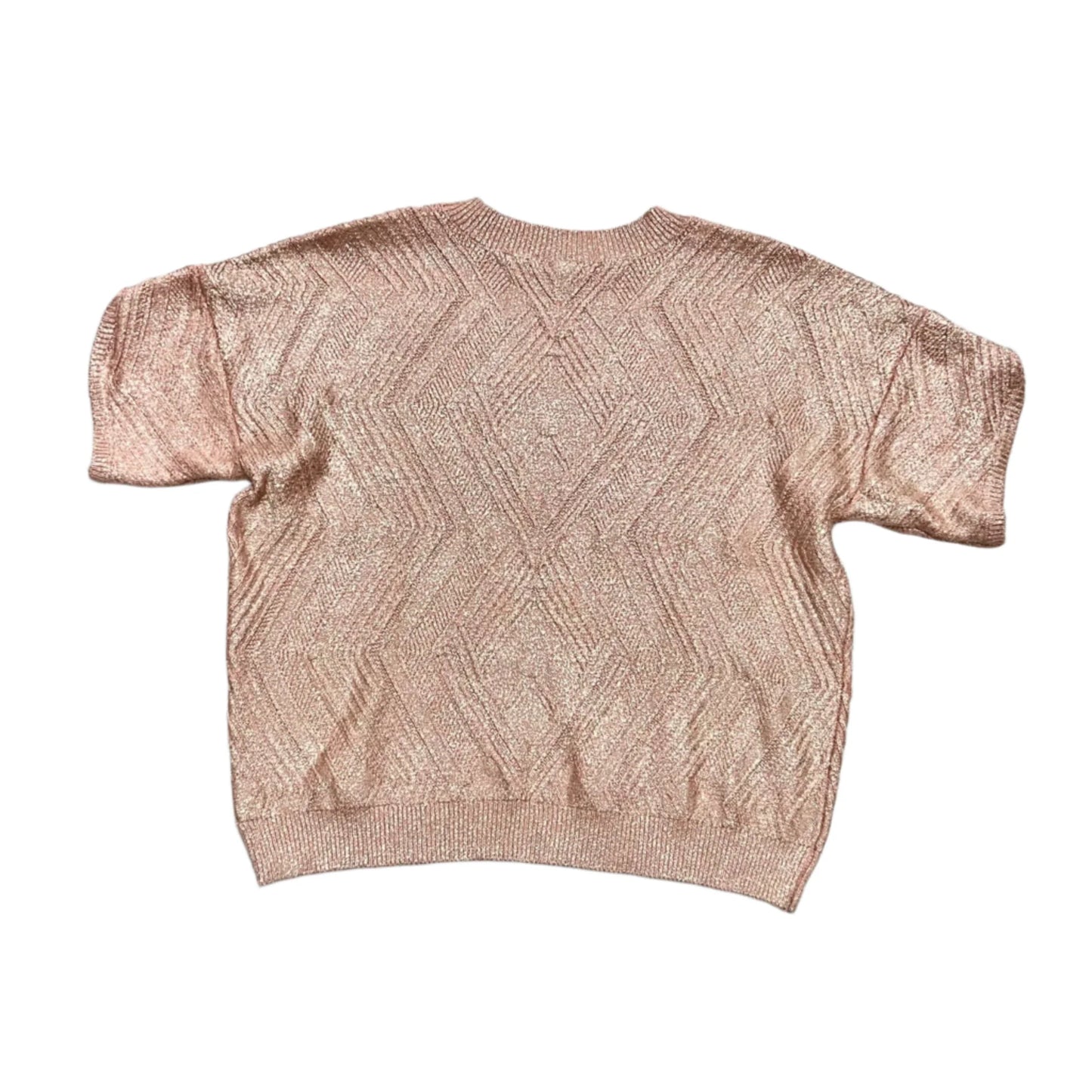 Sweater Short Sleeve By Chicos In Pink, Size: L