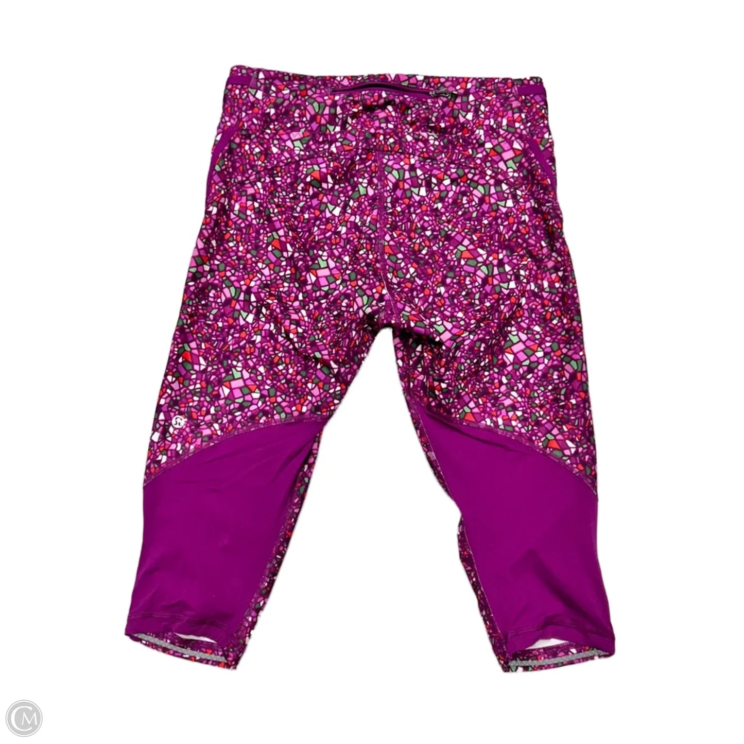 Athletic Leggings Capris By Lululemon In Purple & Red, Size: M
