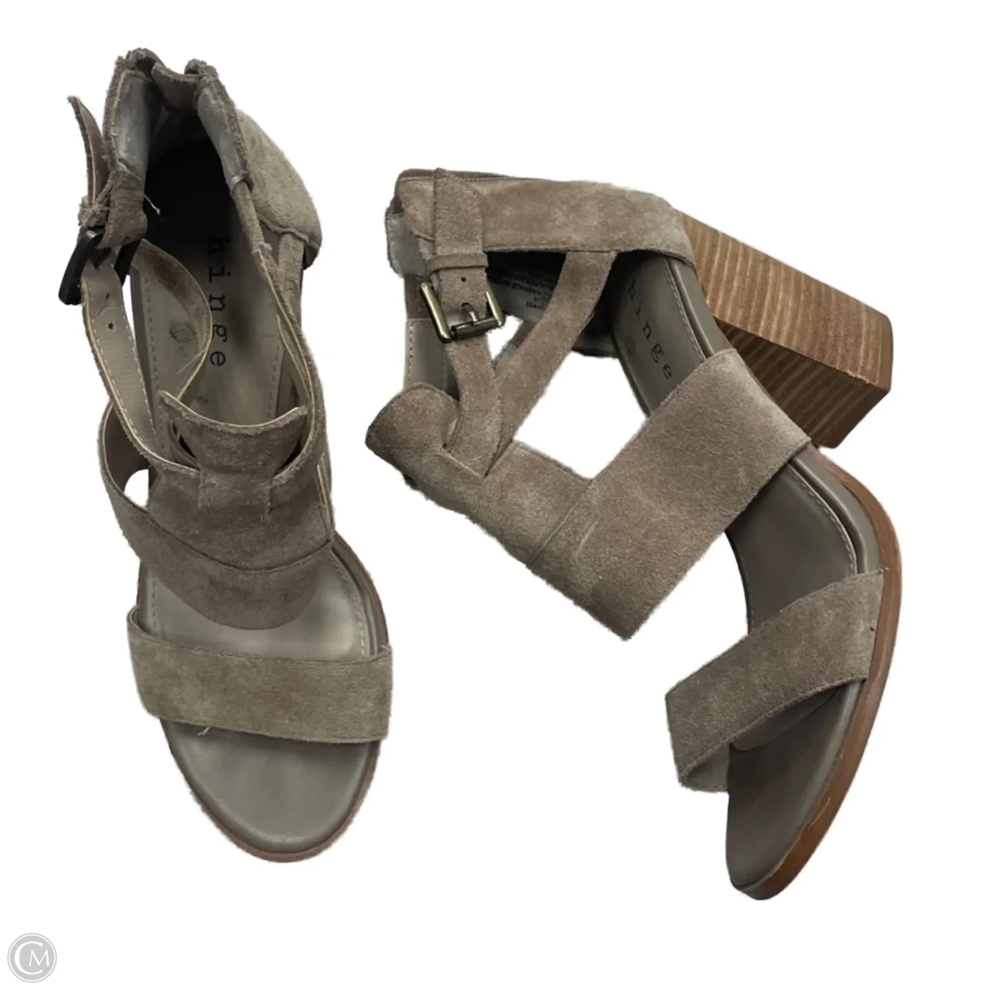 Sandals Heels Block By Hinge In Tan, Size: 6.5