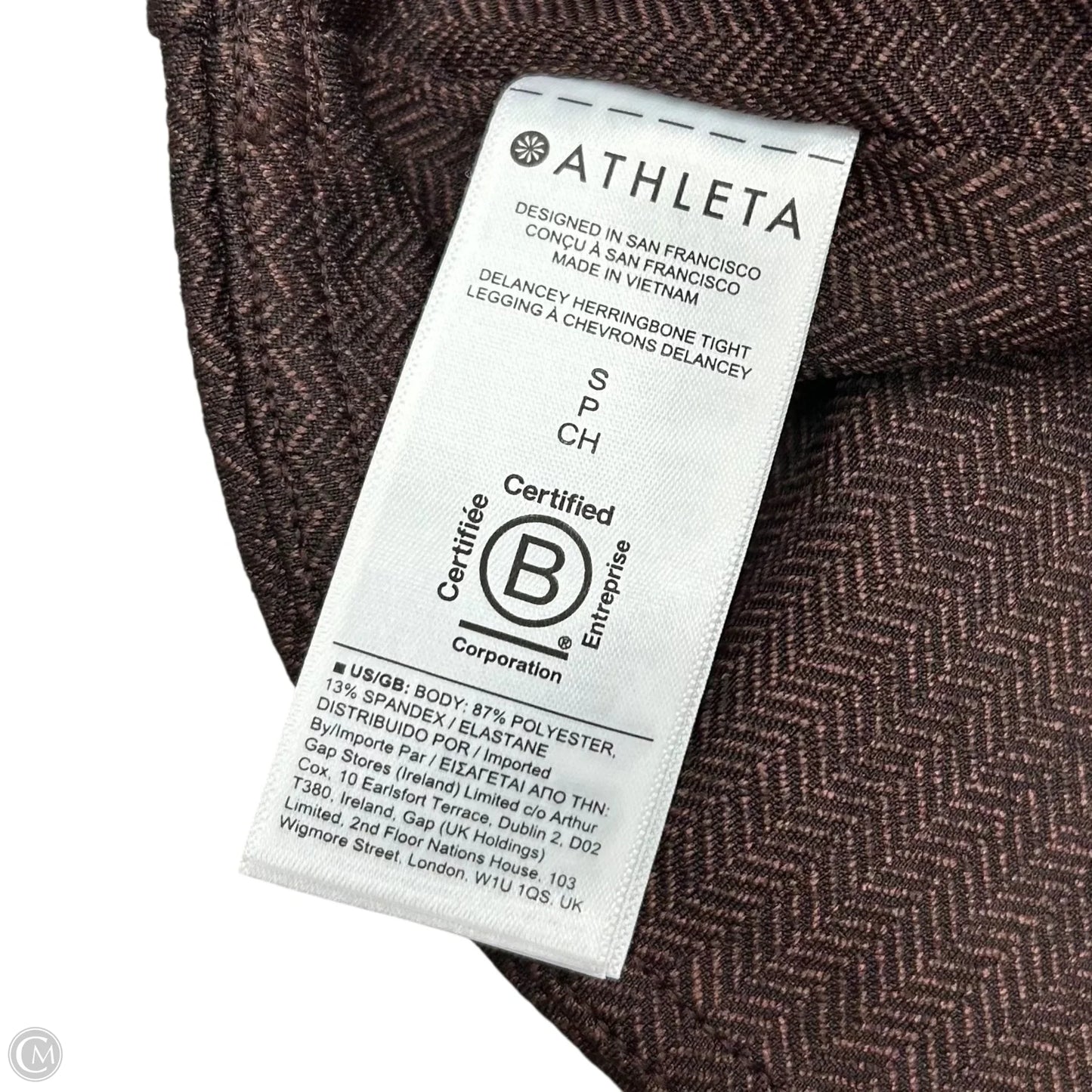 Athletic Leggings By Athleta In Black & Brown, Size: S