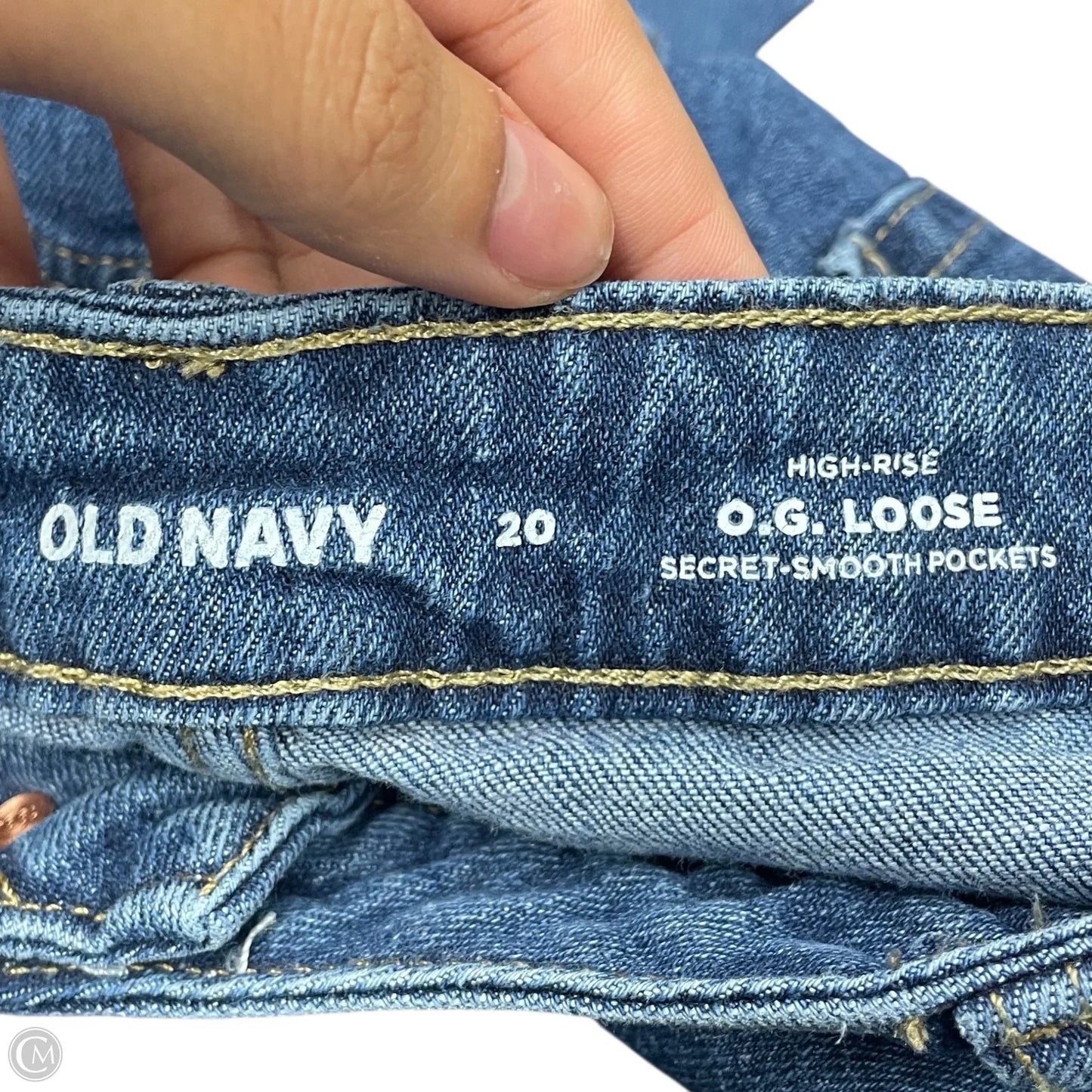 Jeans Straight By Old Navy In Blue Denim, Size: 20