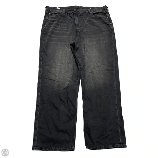 Jeans Straight By American Eagle In Black Denim, Size: 20