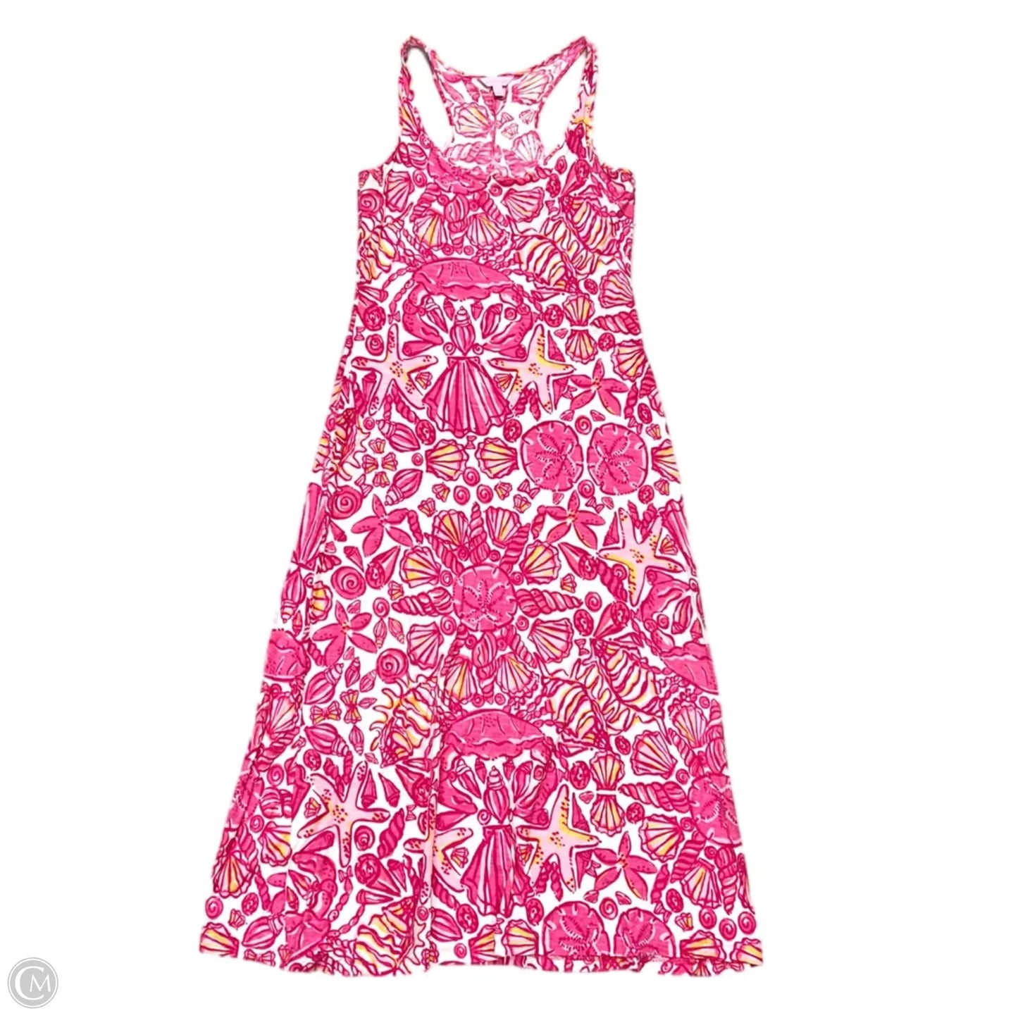 Dress Designer By Lilly Pulitzer In Pink & White, Size: S