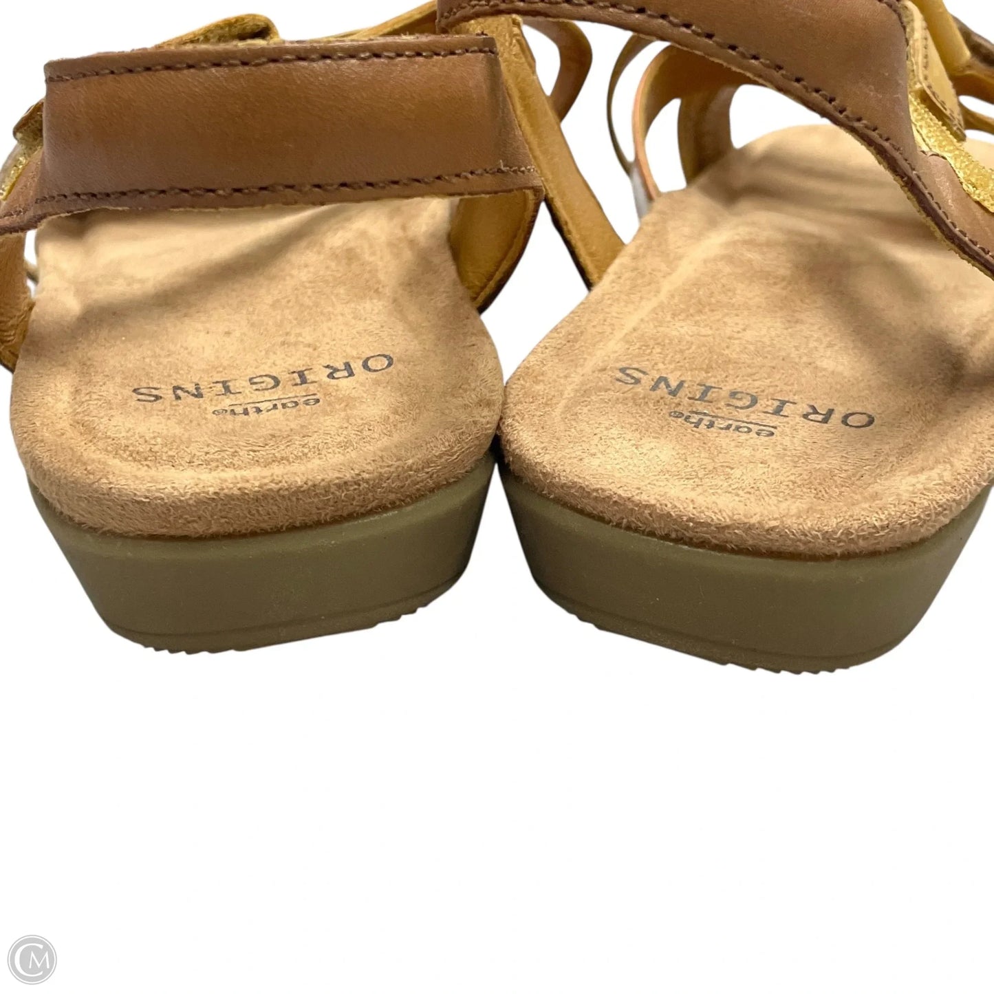 Sandals Flats By Earth Origins In Brown & Tan, Size: 9.5