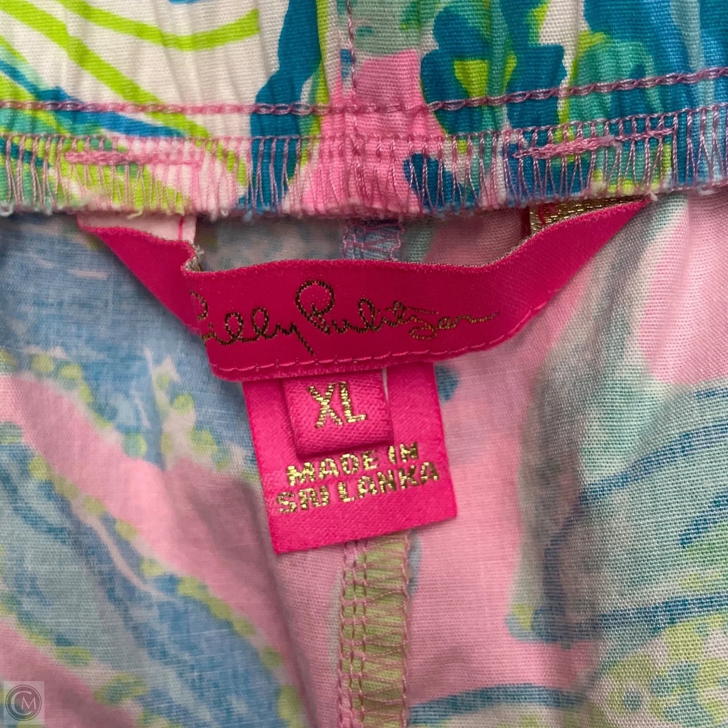 Shorts Designer By Lilly Pulitzer In Blue & Pink, Size: Xl