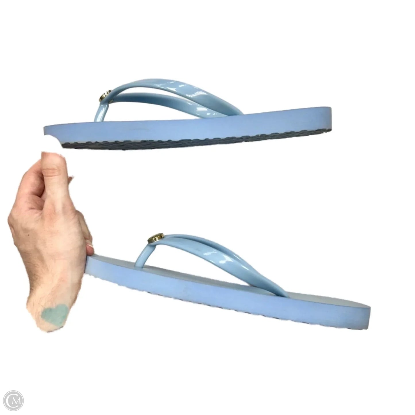 Sandals Designer By Tory Burch In Blue, Size: 5