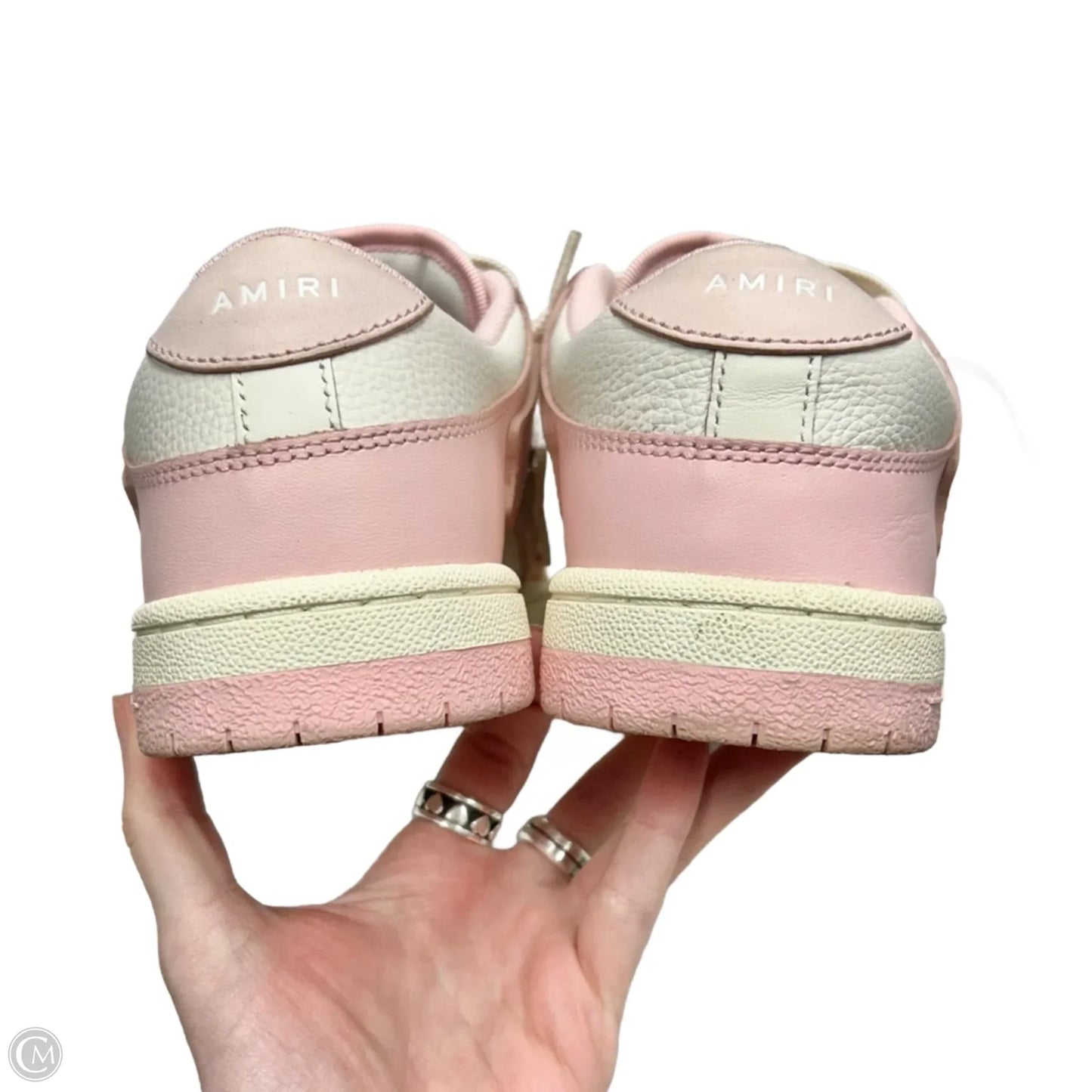 Shoes Designer By Amiri In Pink & White, Size: 9