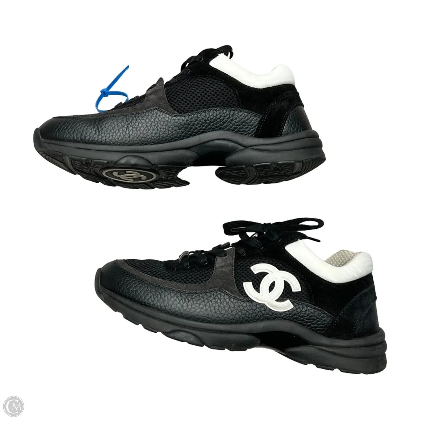 Shoes Luxury Designer By Chanel In Black & Cream, Size: 10.5