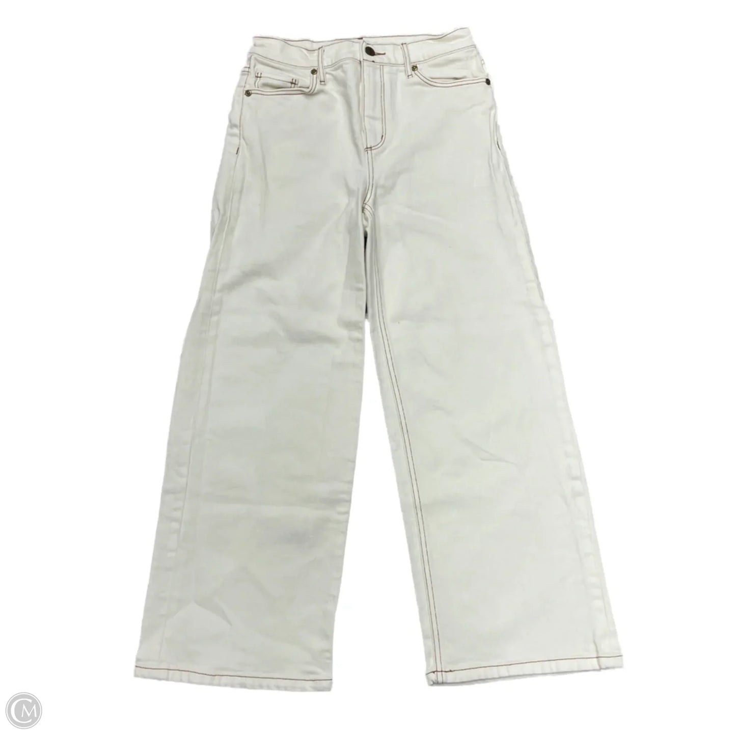 Jeans Wide Leg By Loft In Cream Denim, Size: 0