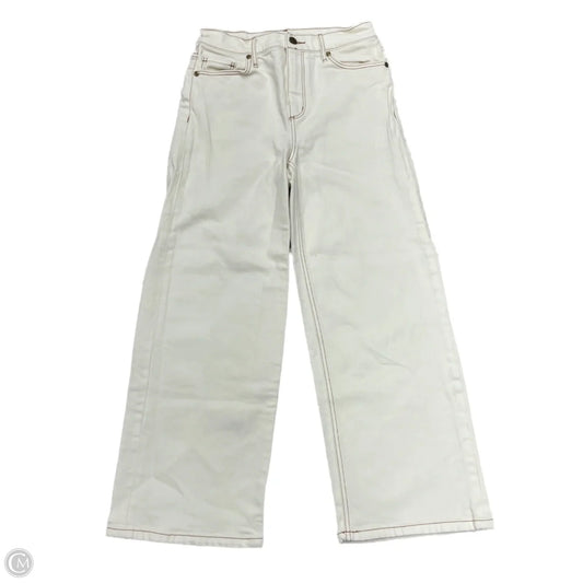 Jeans Wide Leg By Loft In Cream Denim, Size: 0