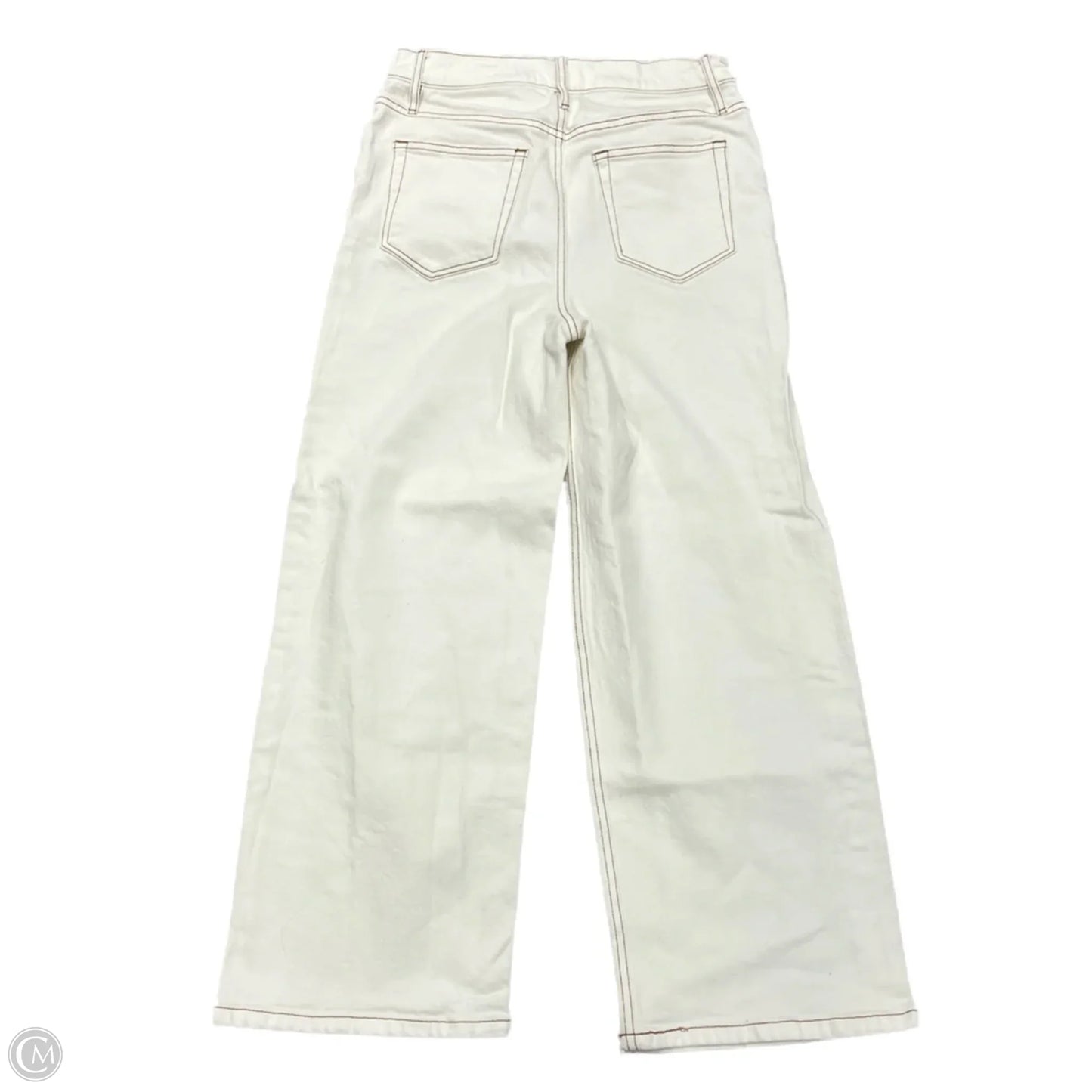 Jeans Wide Leg By Loft In Cream Denim, Size: 0